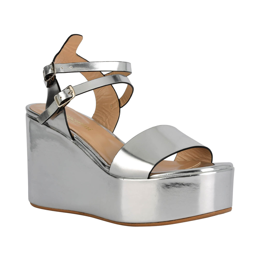sandal with silver wedge formentini