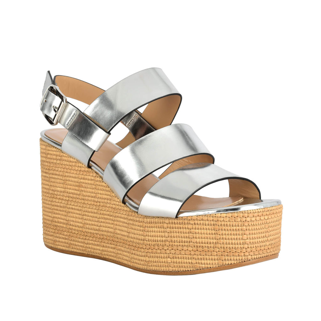 sandal with silver wedge formentini